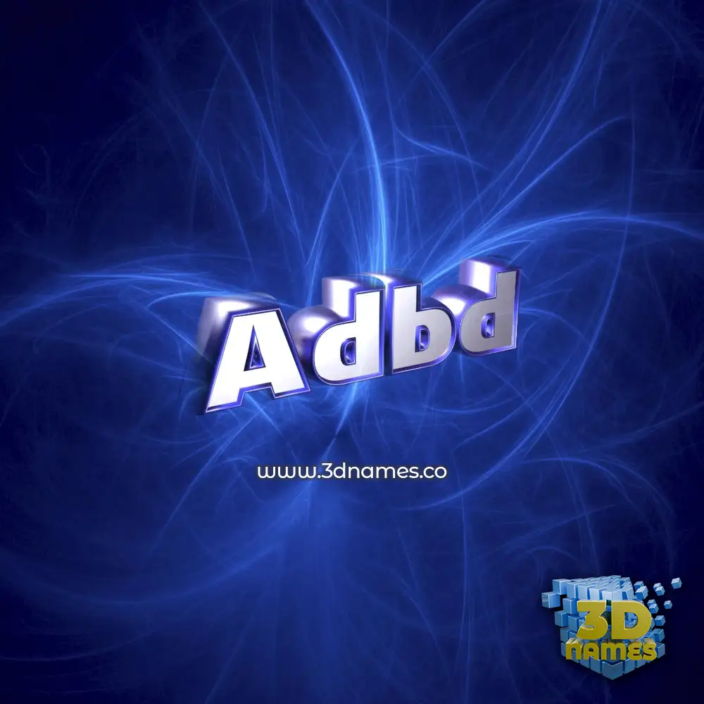 adbd in Plasma style - 3D name wallpaper