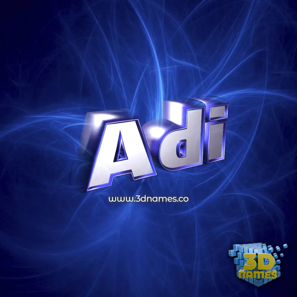 adi in Plasma style - 3D name wallpaper