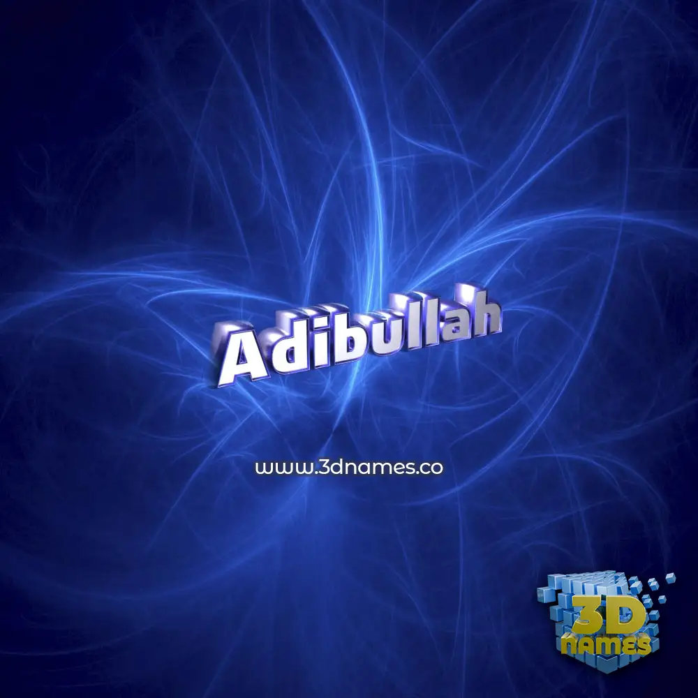 adibullah in Plasma style - 3D name wallpaper