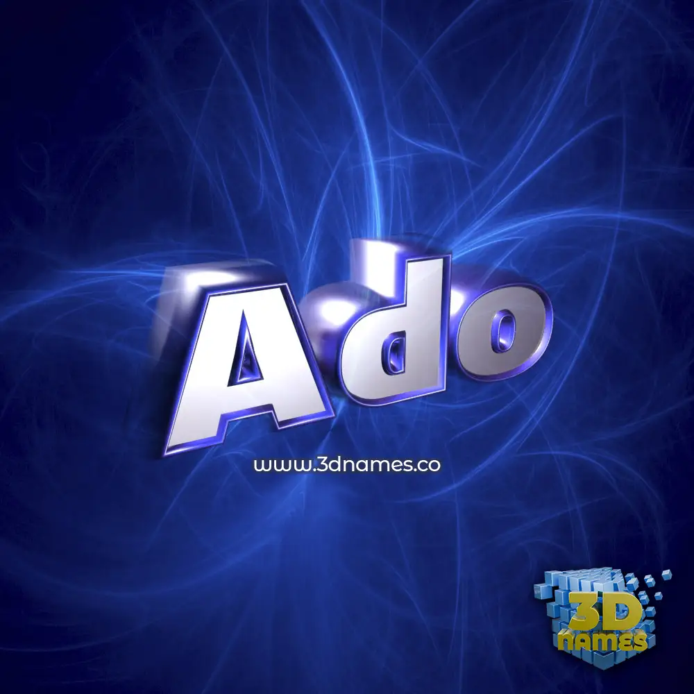 ado in Plasma style - 3D name wallpaper