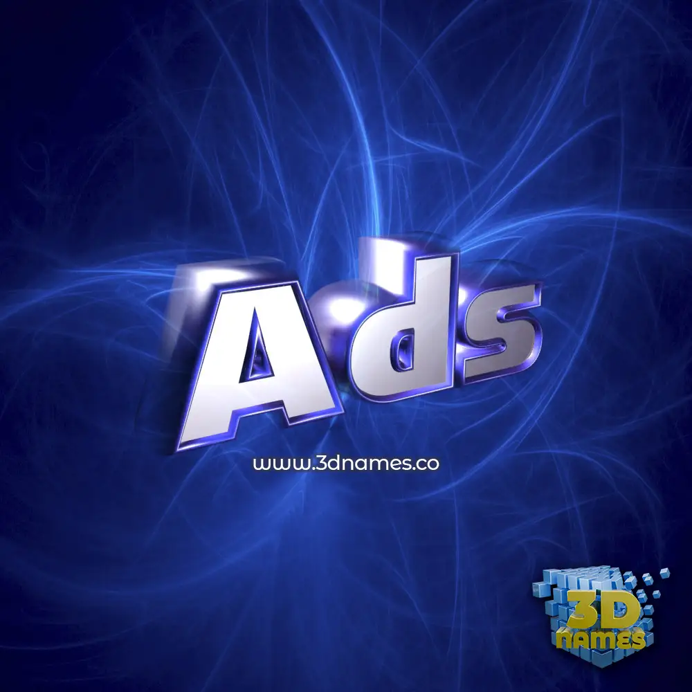 ads in Plasma style - 3D name wallpaper
