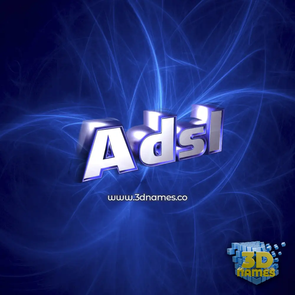adsl in Plasma style - 3D name wallpaper