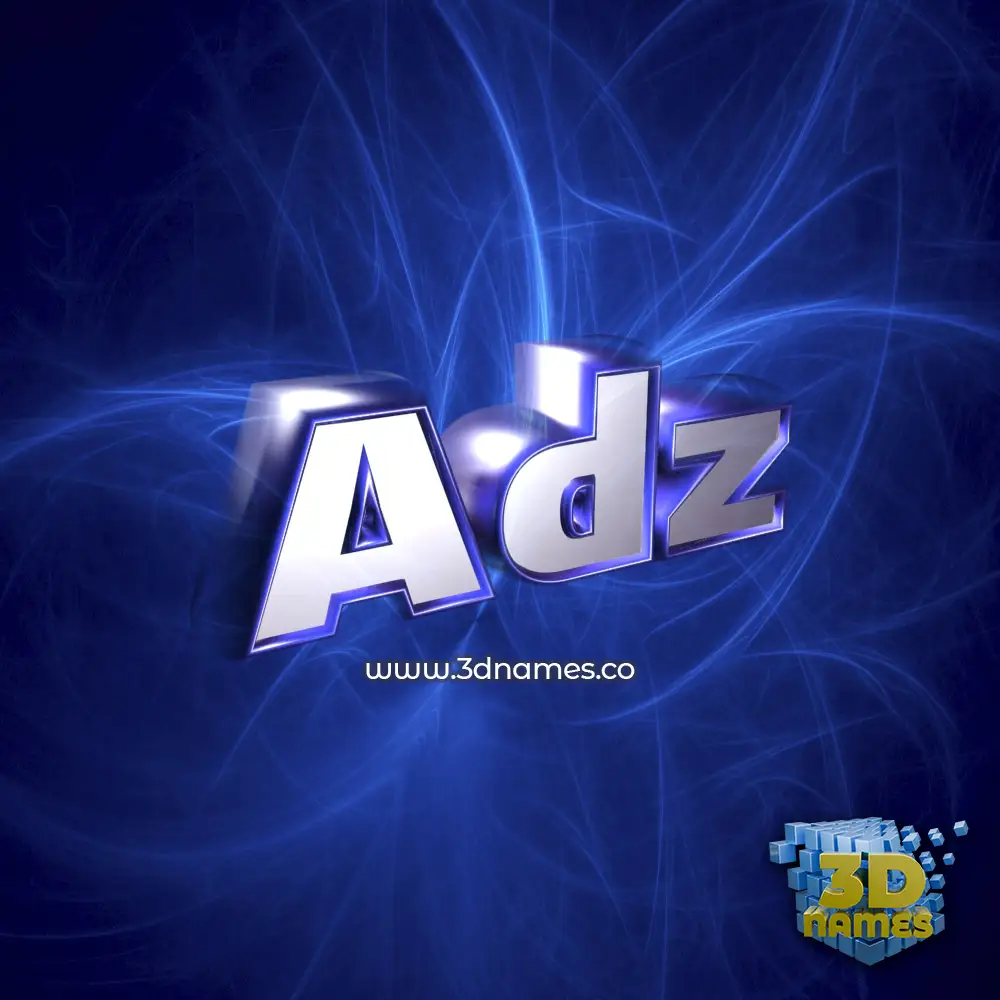 adz in Plasma style - 3D name wallpaper