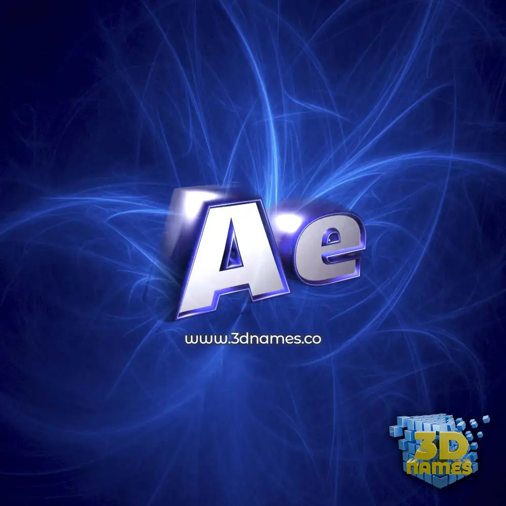 ae in Plasma style - 3D name wallpaper