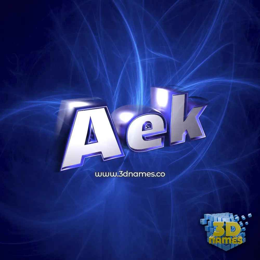 aek in Plasma style - 3D name wallpaper