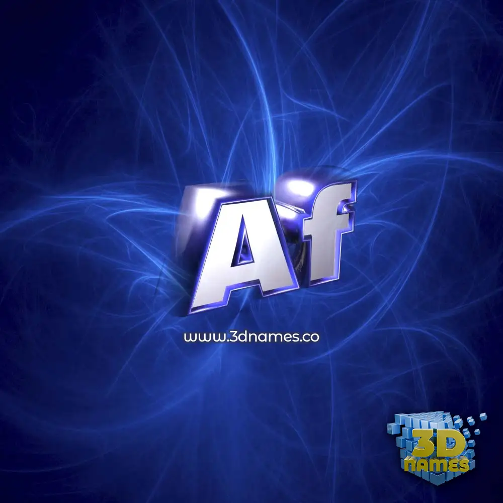 af in Plasma style - 3D name wallpaper