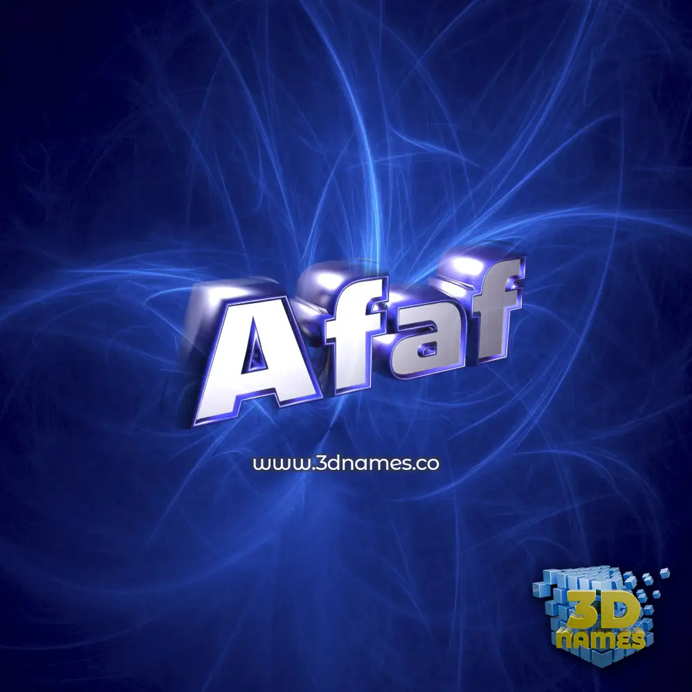 afaf in Plasma style - 3D name wallpaper