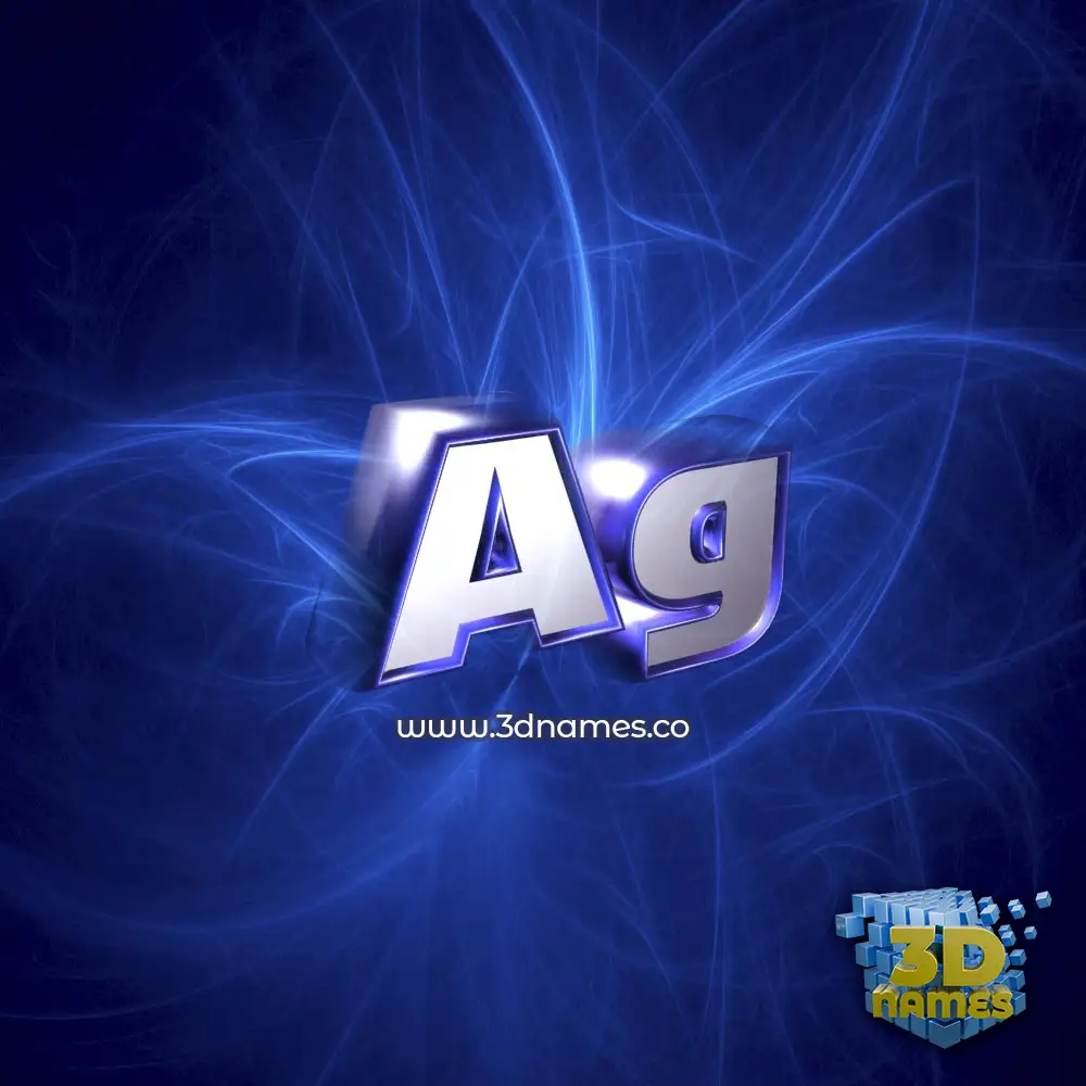 ag in Plasma style - 3D name wallpaper