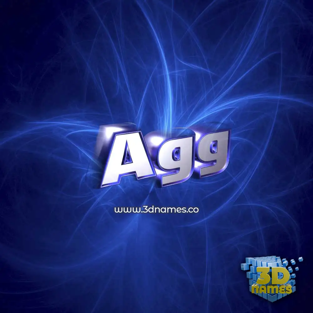 agg in Plasma style - 3D name wallpaper