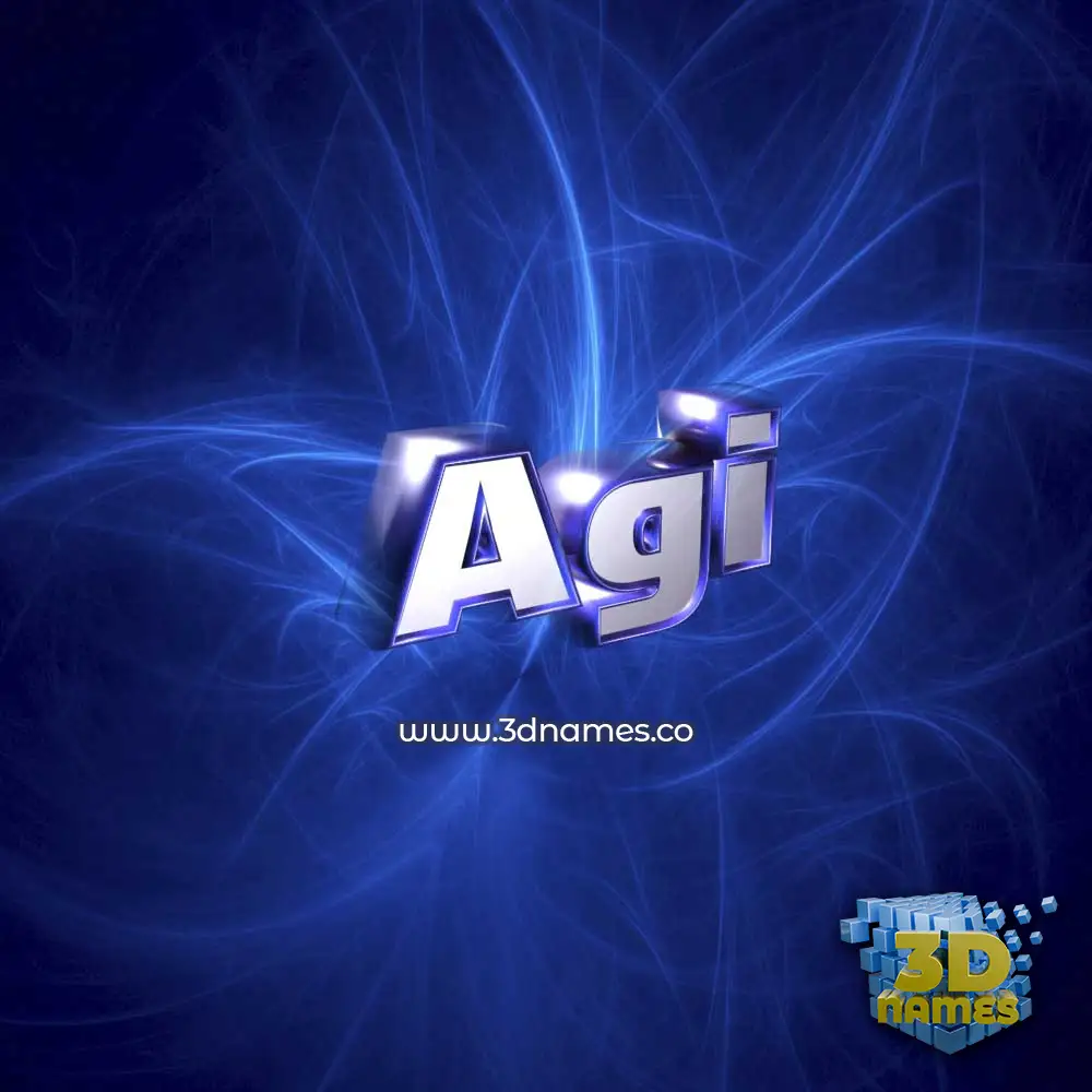 agi in Plasma style - 3D name wallpaper