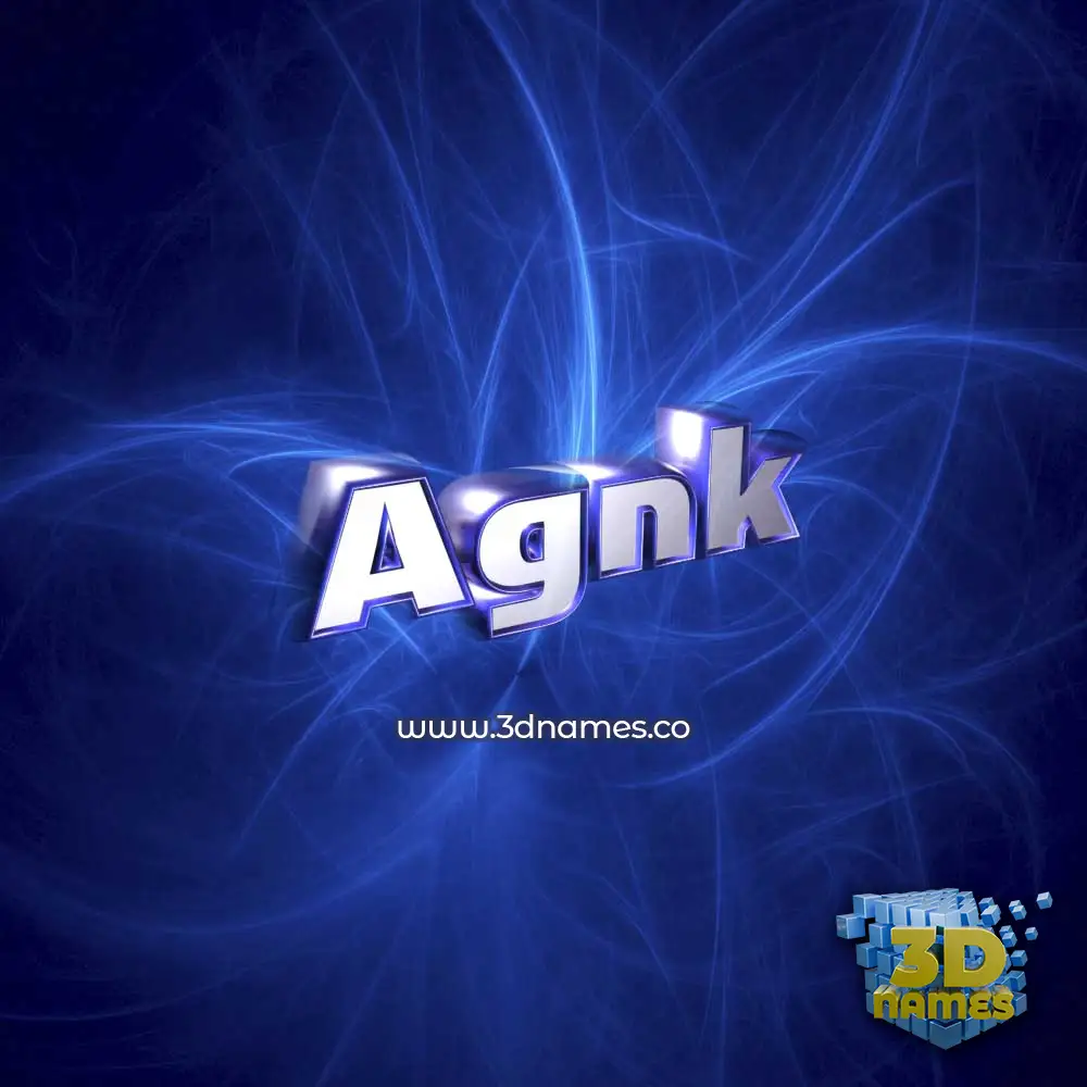 agnk in Plasma style - 3D name wallpaper