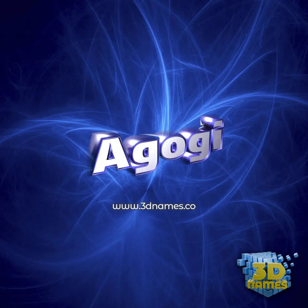 agogi in Plasma style - 3D name wallpaper