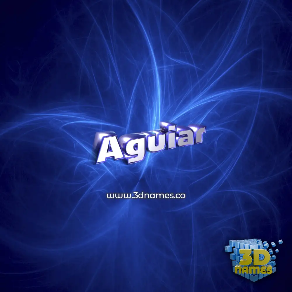aguiar in Plasma style - 3D name wallpaper