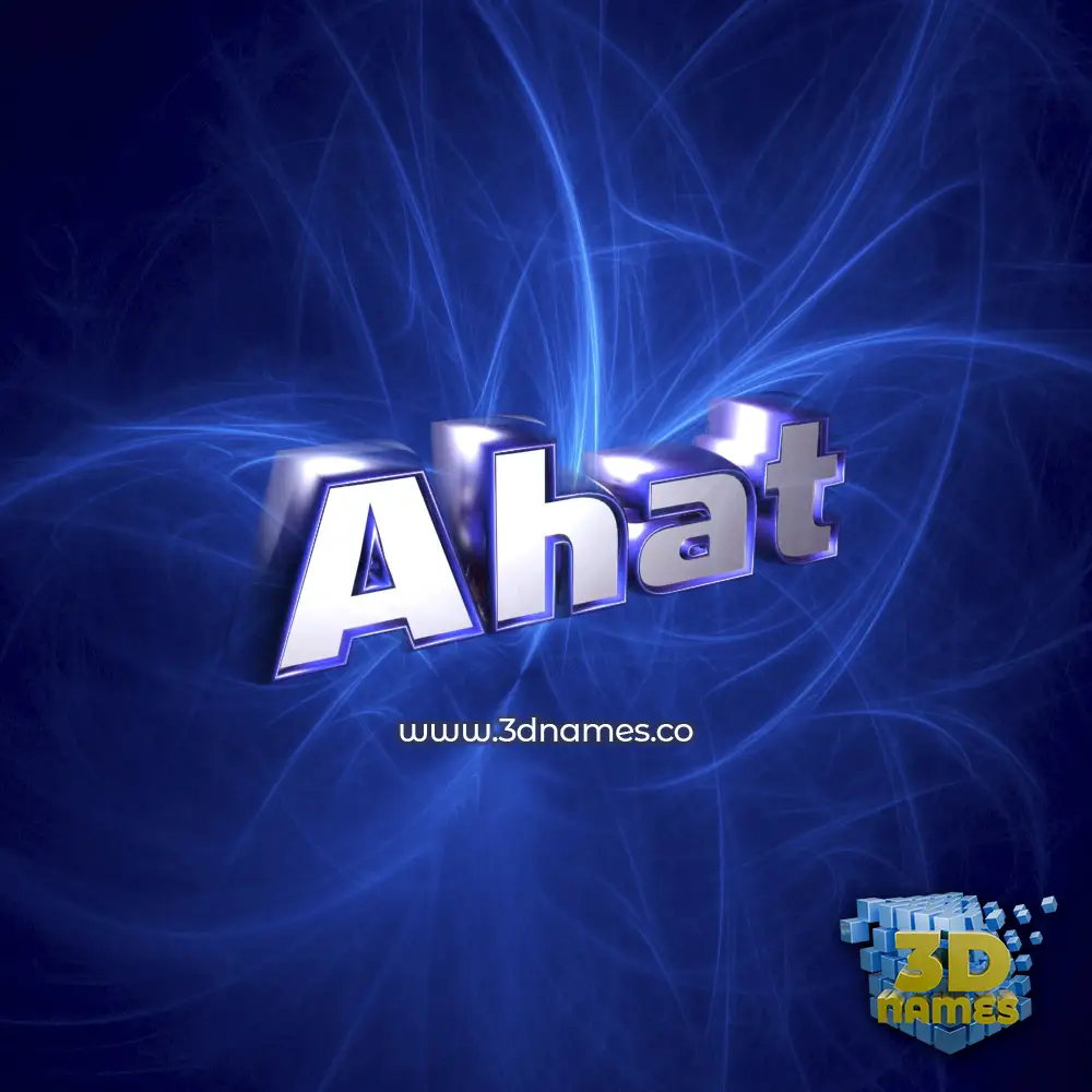 ahat in Plasma style - 3D name wallpaper