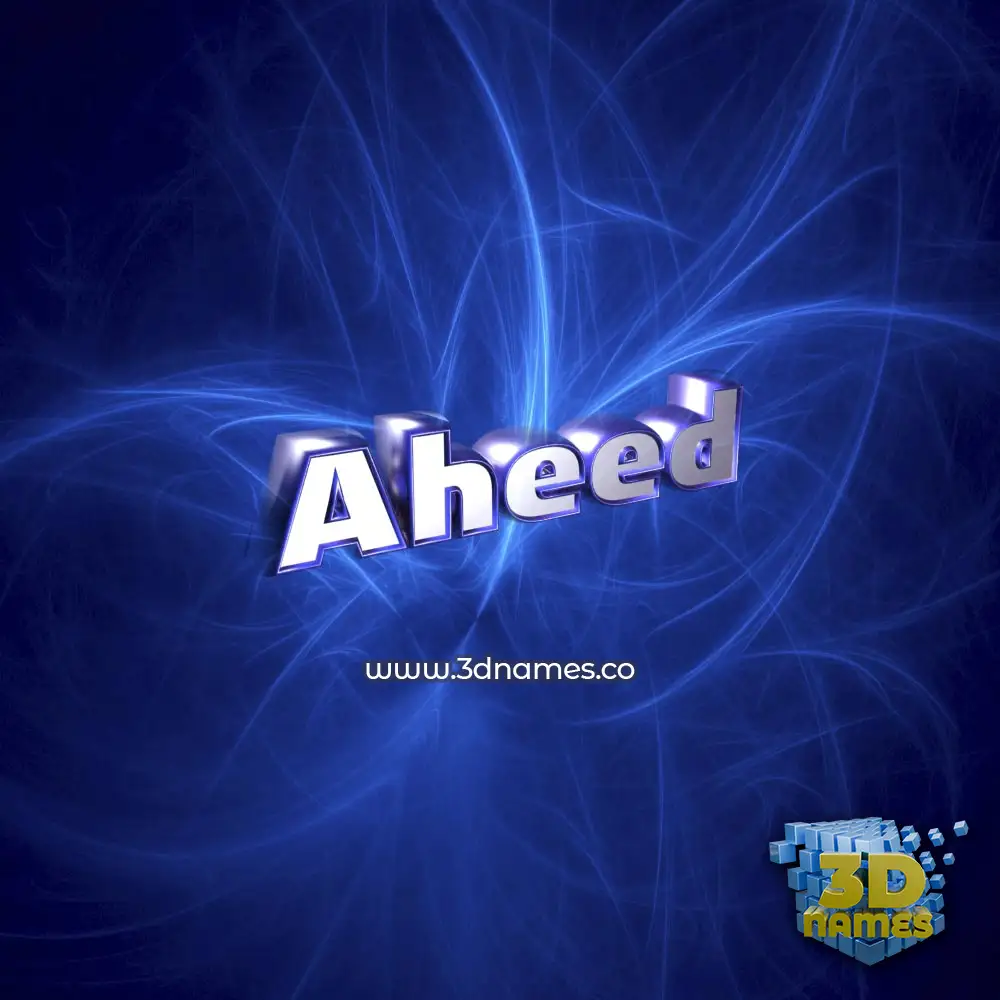 aheed in Plasma style - 3D name wallpaper