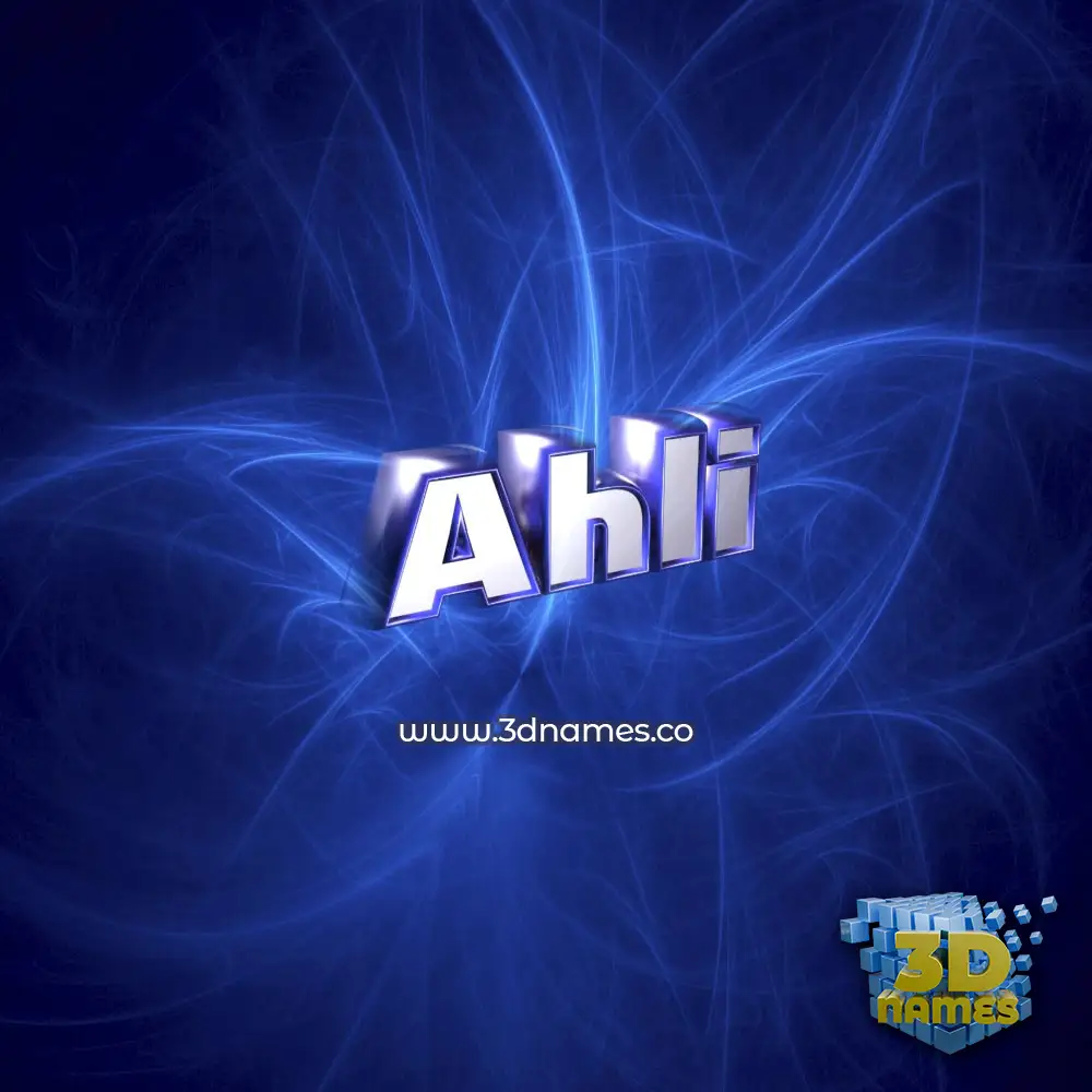 ahli in Plasma style - 3D name wallpaper