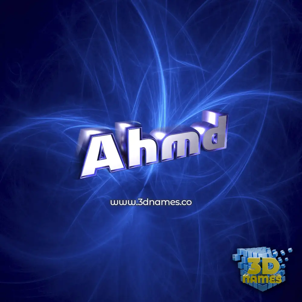 ahmd in Plasma style - 3D name wallpaper