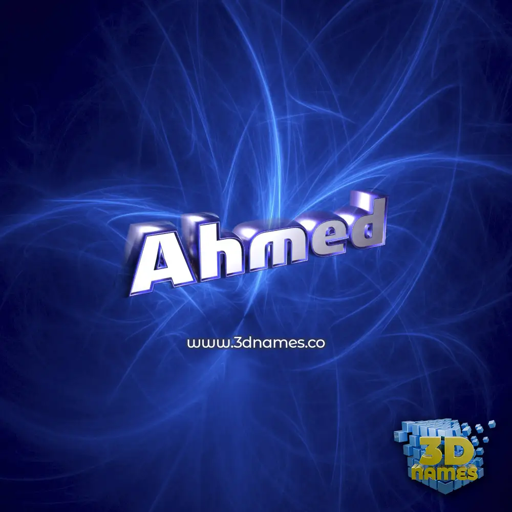 ahmed in Plasma style - 3D name wallpaper