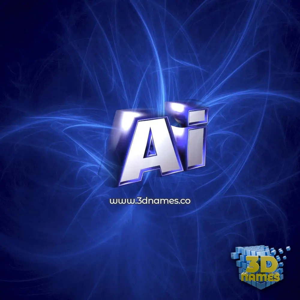 ai in Plasma style - 3D name wallpaper