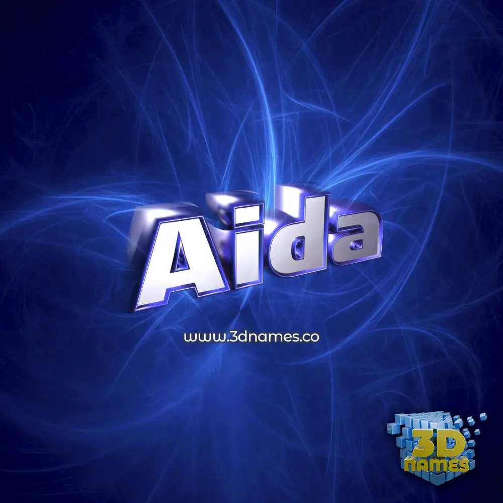 aida in Plasma style - 3D name wallpaper