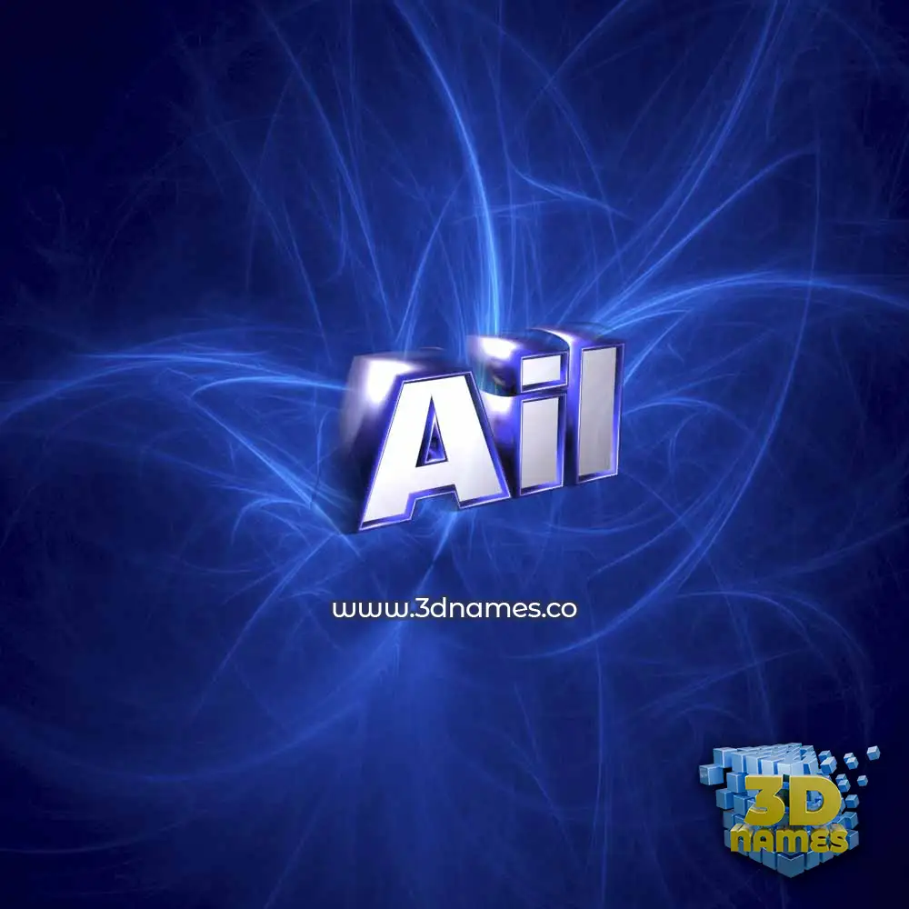 ail in Plasma style - 3D name wallpaper