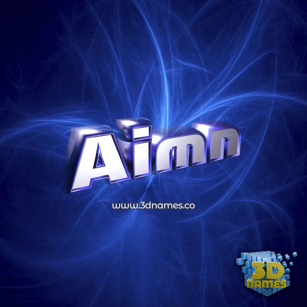 aimn in Plasma style - 3D name wallpaper