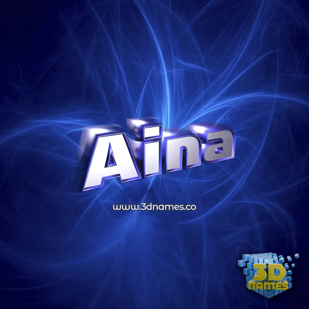 aina in Plasma style - 3D name wallpaper