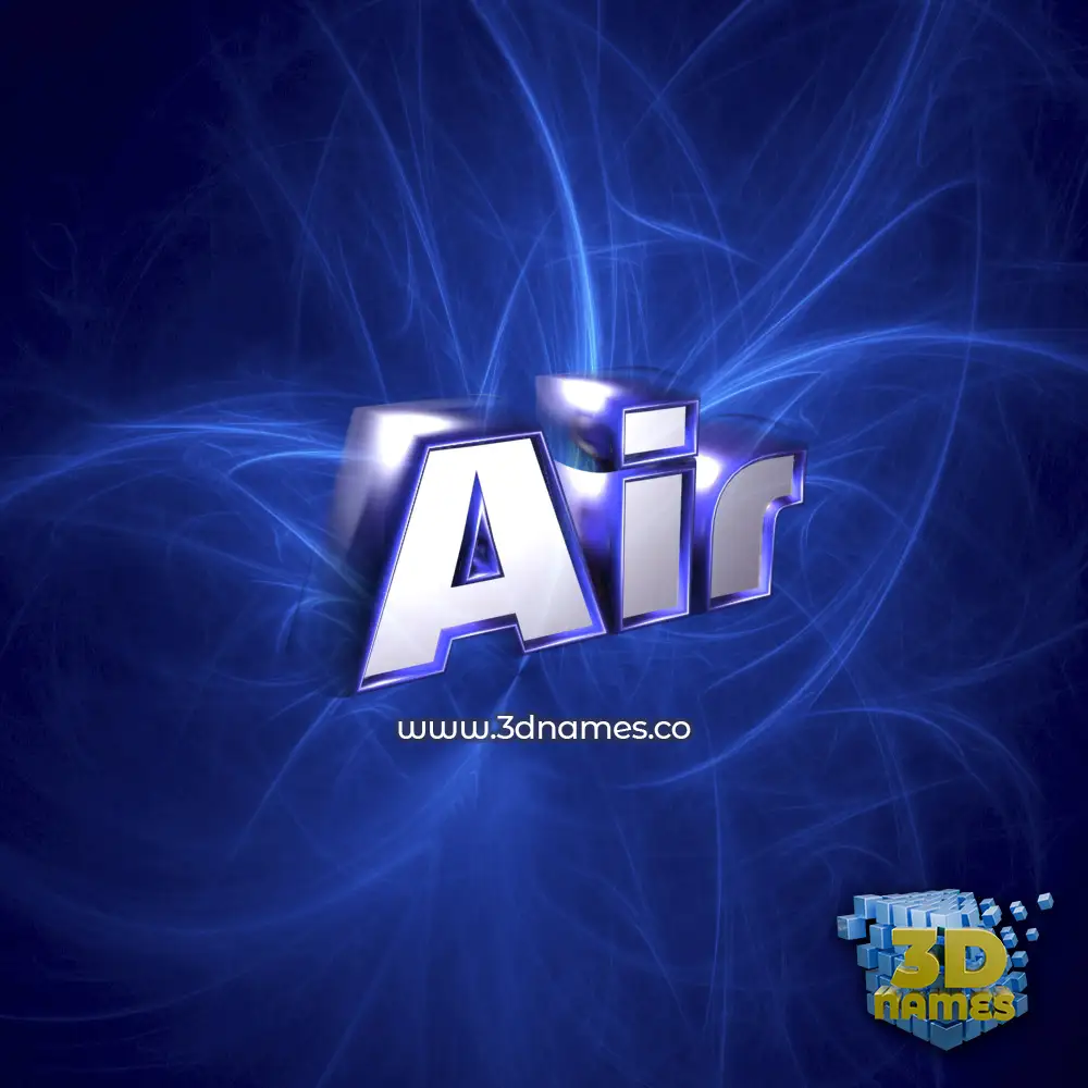 air in Plasma style - 3D name wallpaper