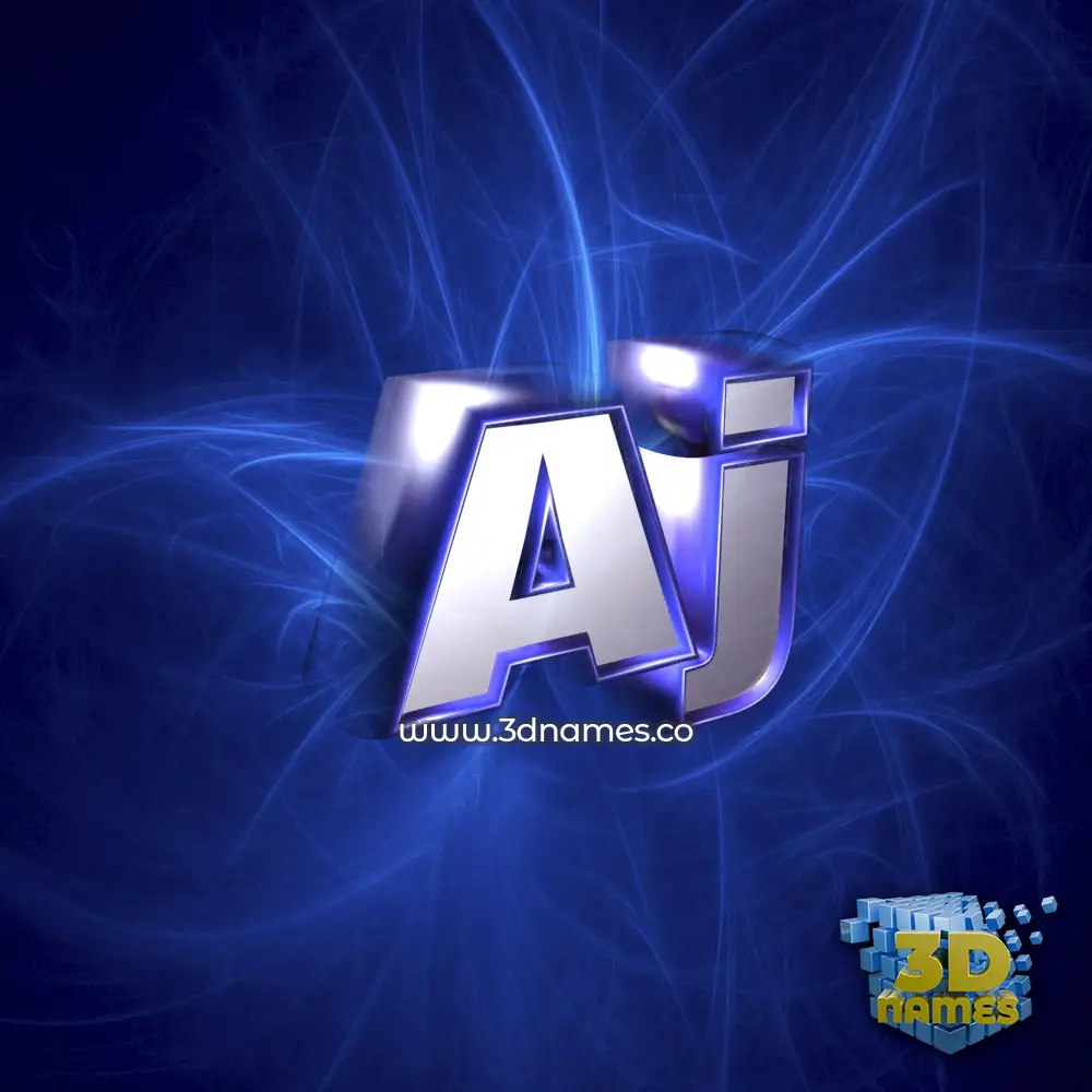 aj in Plasma style - 3D name wallpaper