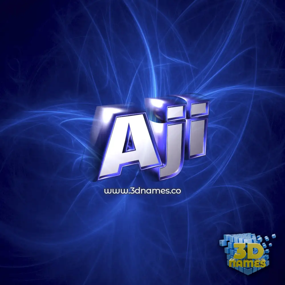 aji in Plasma style - 3D name wallpaper