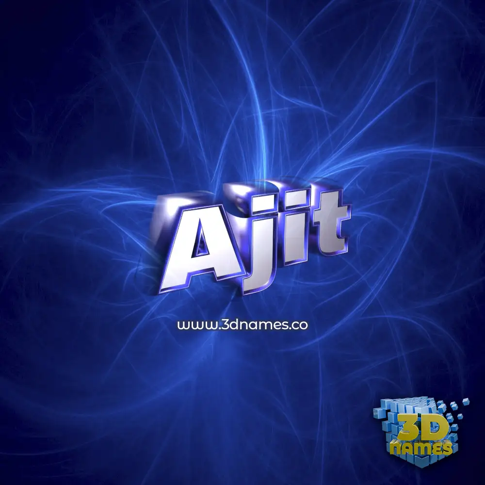 ajit in Plasma style - 3D name wallpaper