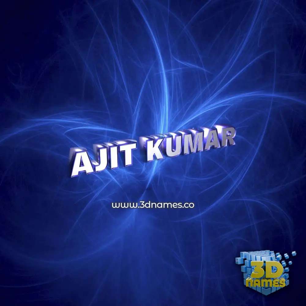ajit kumar in Plasma style - 3D name wallpaper