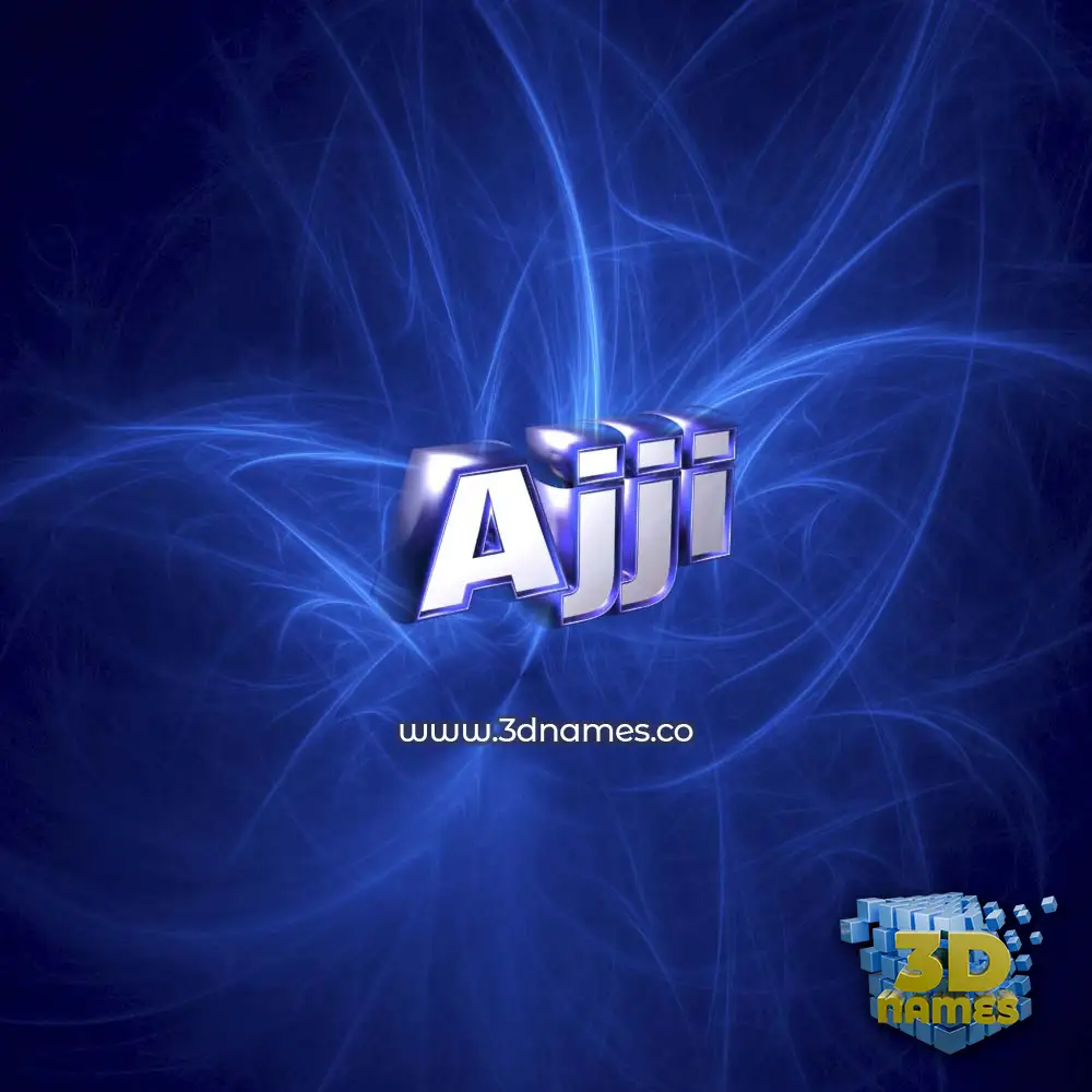 ajji in Plasma style - 3D name wallpaper