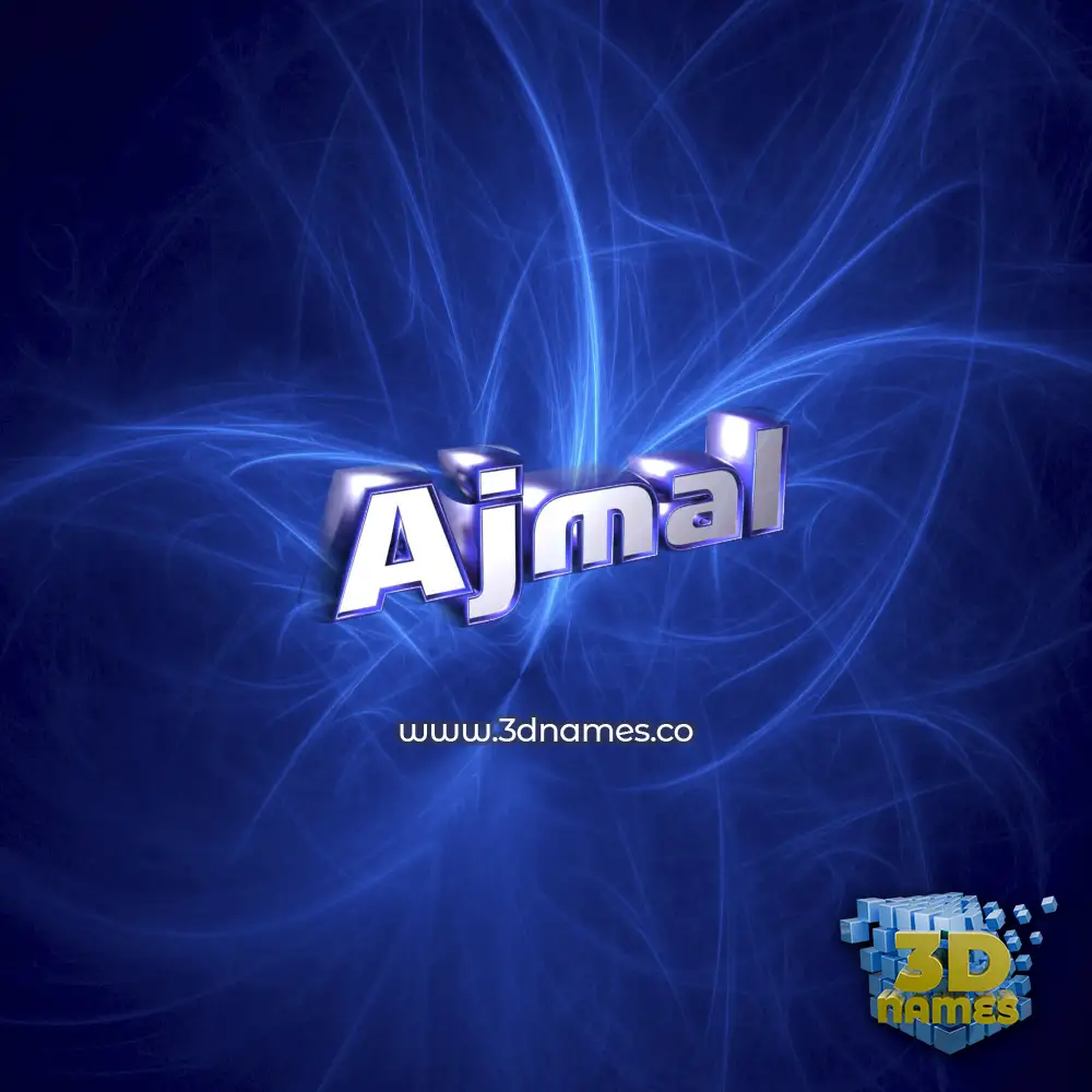 ajmal in Plasma style - 3D name wallpaper