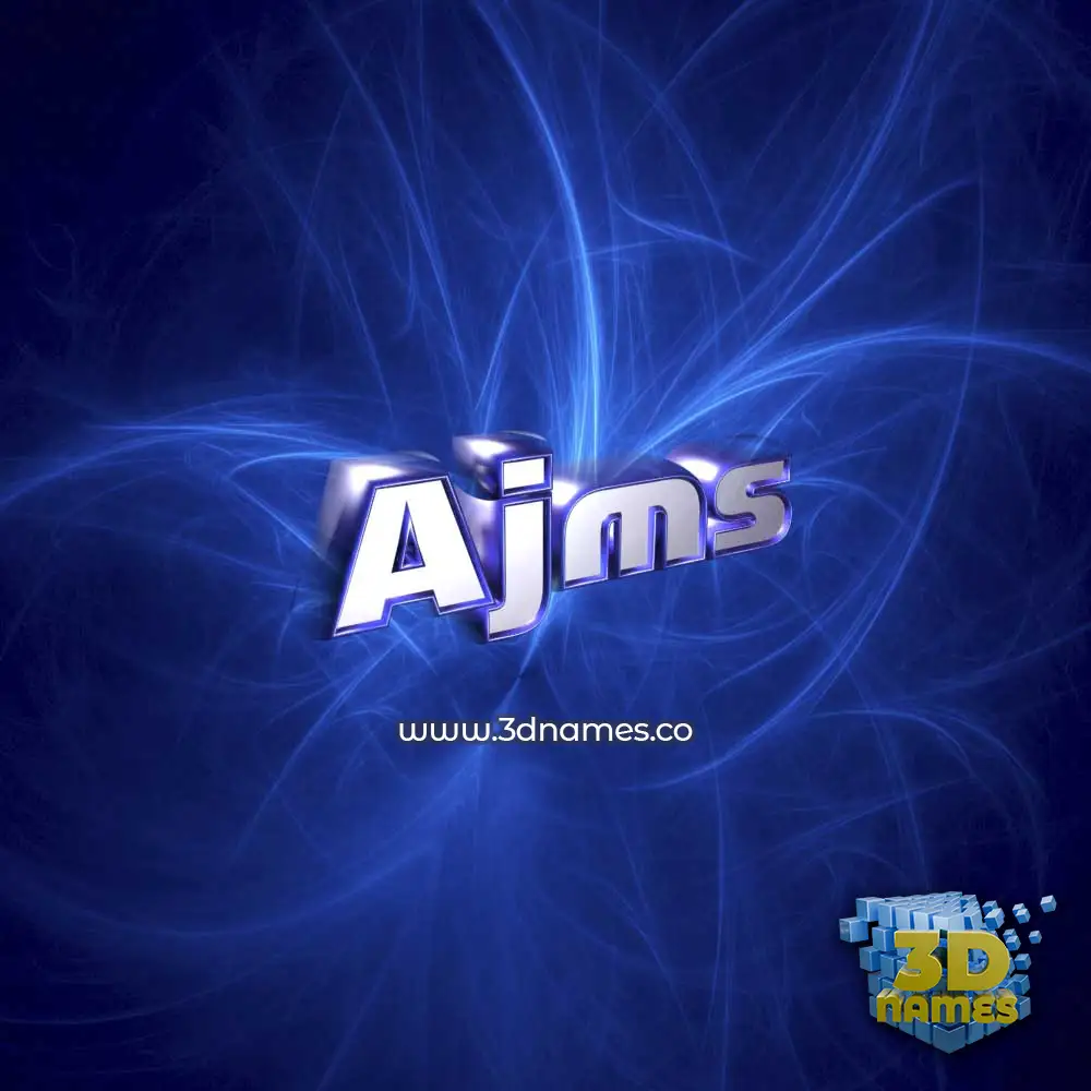 ajms in Plasma style - 3D name wallpaper
