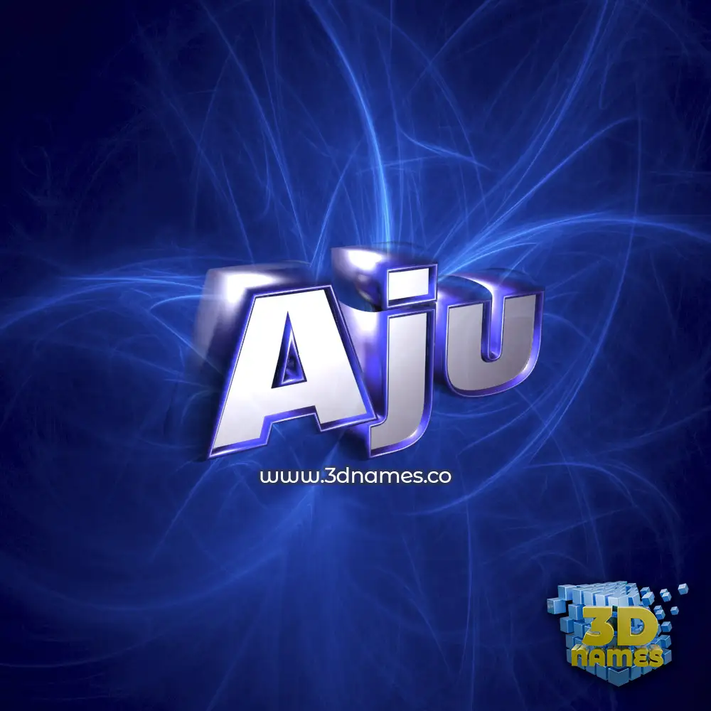 aju in Plasma style - 3D name wallpaper
