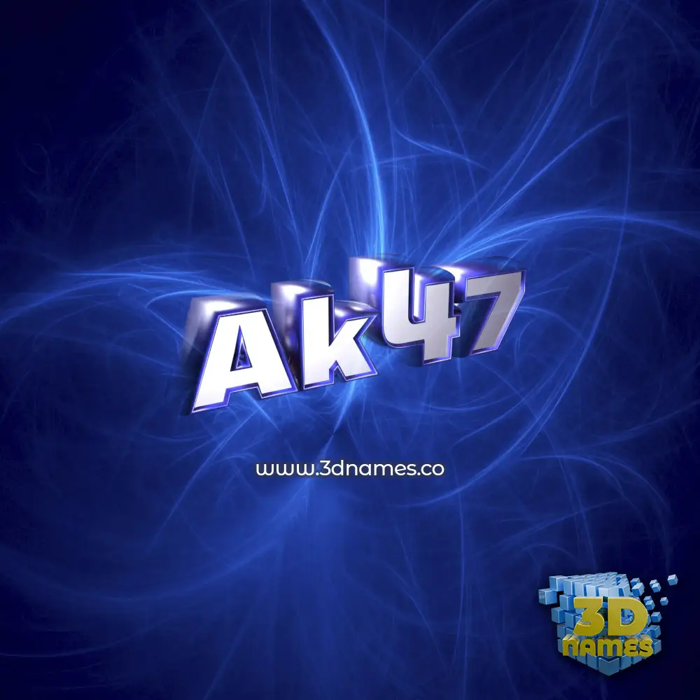 ak47 in Plasma style - 3D name wallpaper