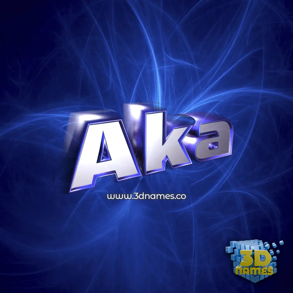 aka in Plasma style - 3D name wallpaper