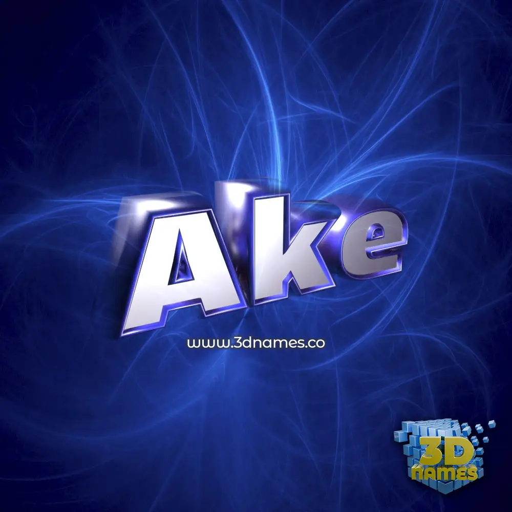 ake in Plasma style - 3D name wallpaper