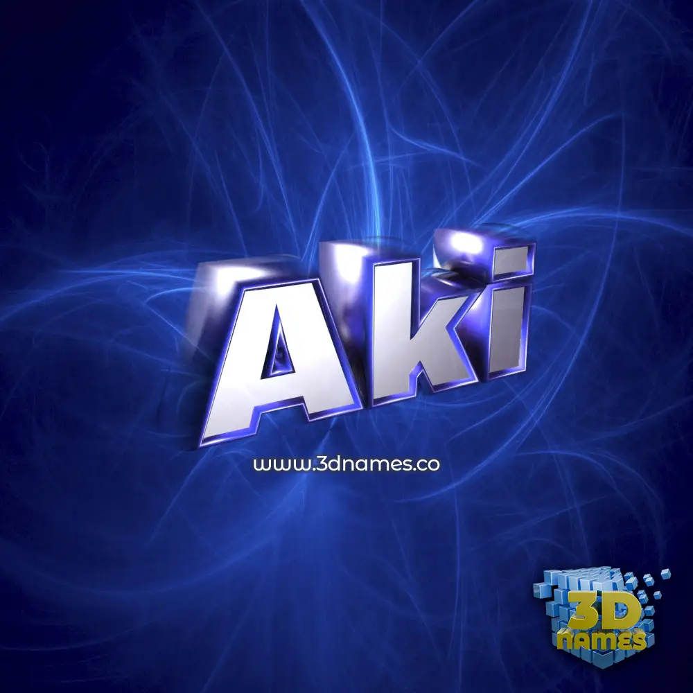 aki in Plasma style - 3D name wallpaper