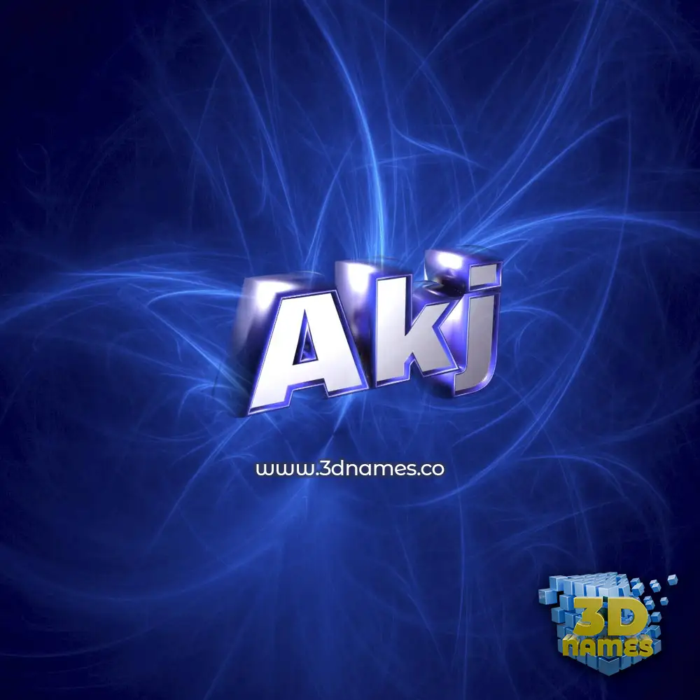 akj in Plasma style - 3D name wallpaper
