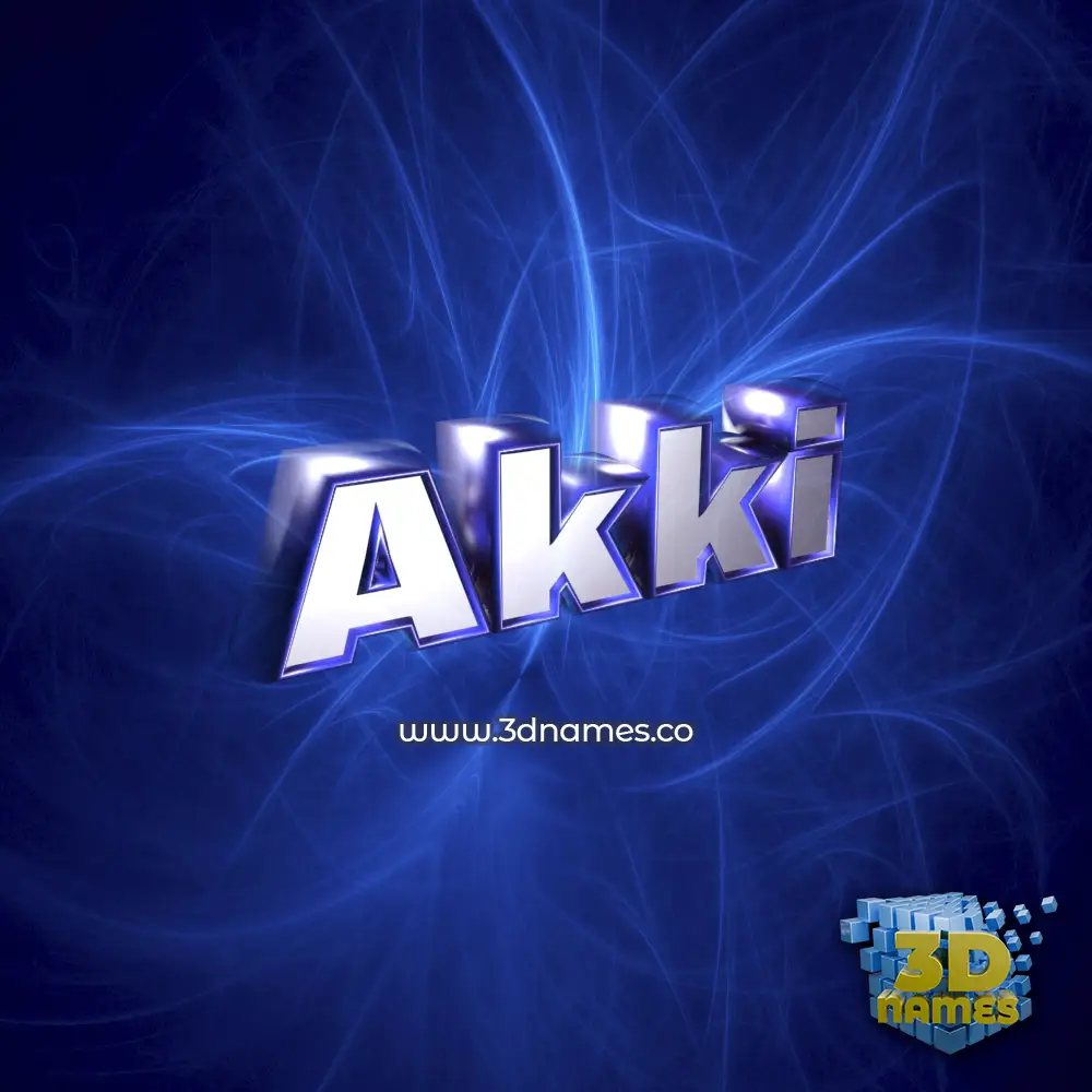 akki in Plasma style - 3D name wallpaper