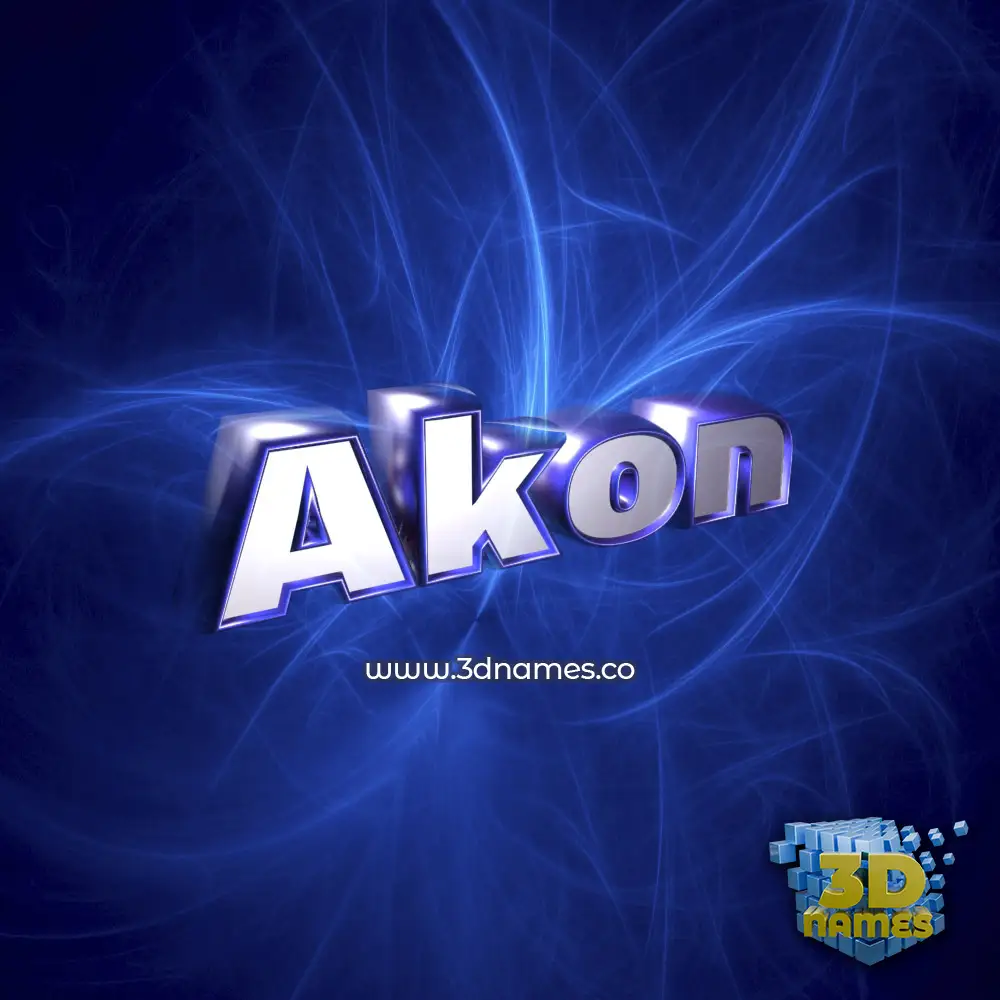 akon in Plasma style - 3D name wallpaper