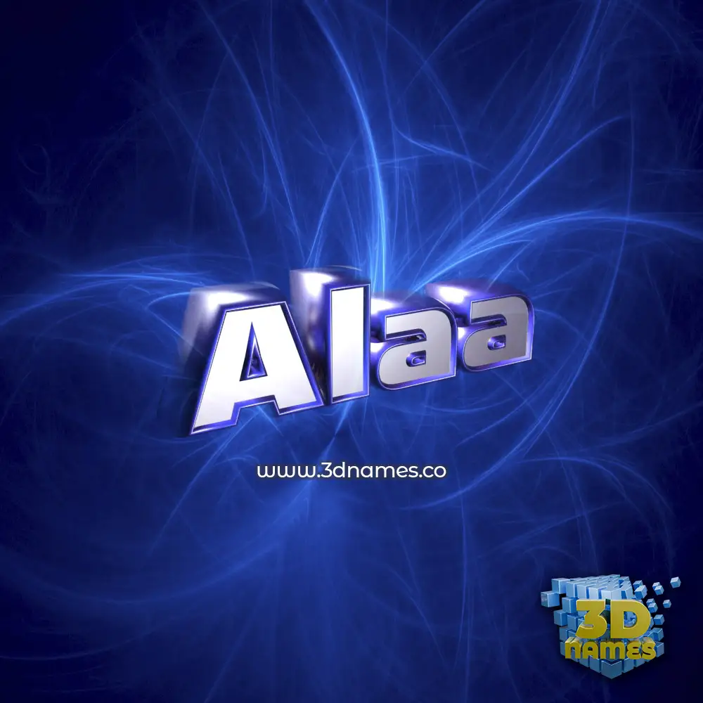 alaa in Plasma style - 3D name wallpaper