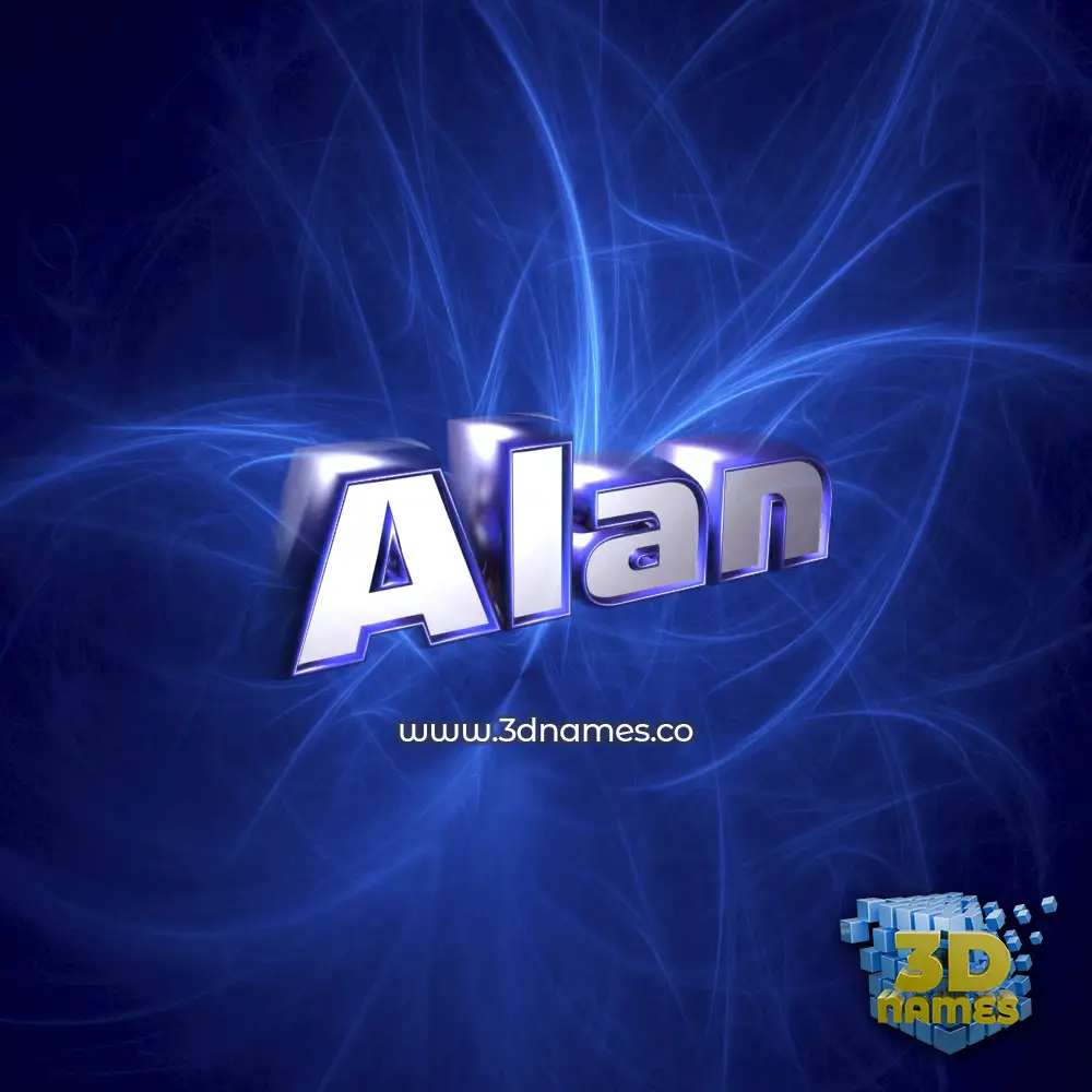 alan in Plasma style - 3D name wallpaper