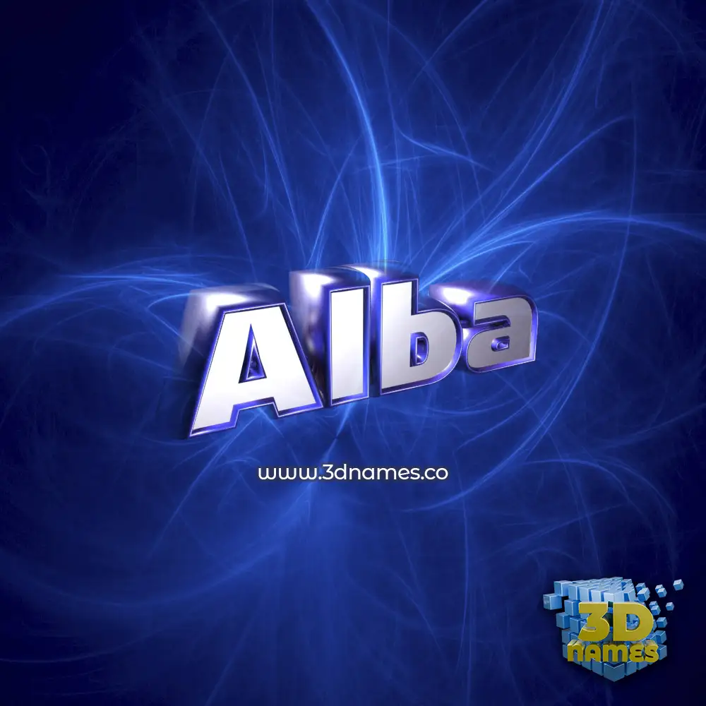 alba in Plasma style - 3D name wallpaper