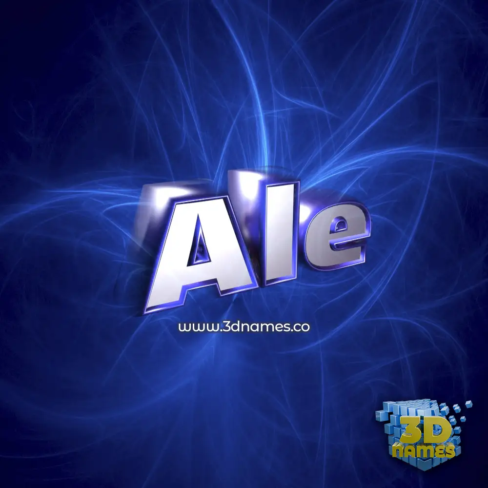 ale in Plasma style - 3D name wallpaper