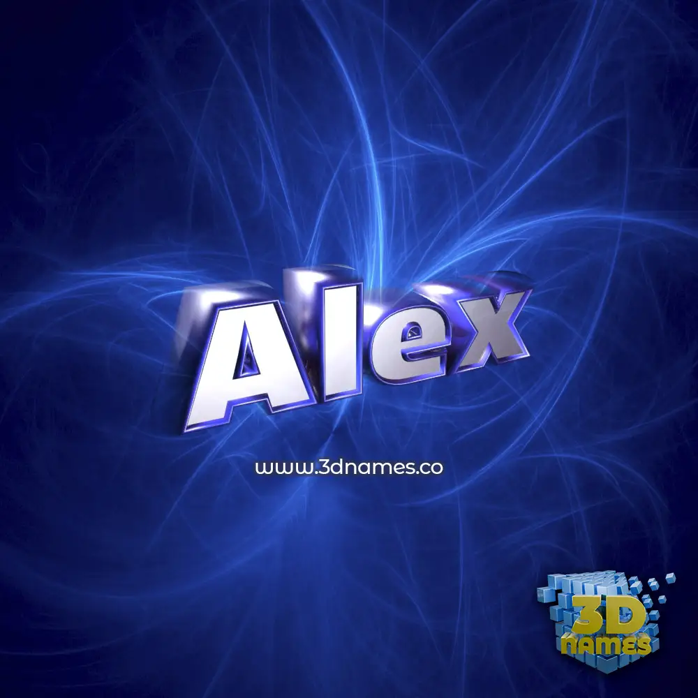 alex in Plasma style - 3D name wallpaper