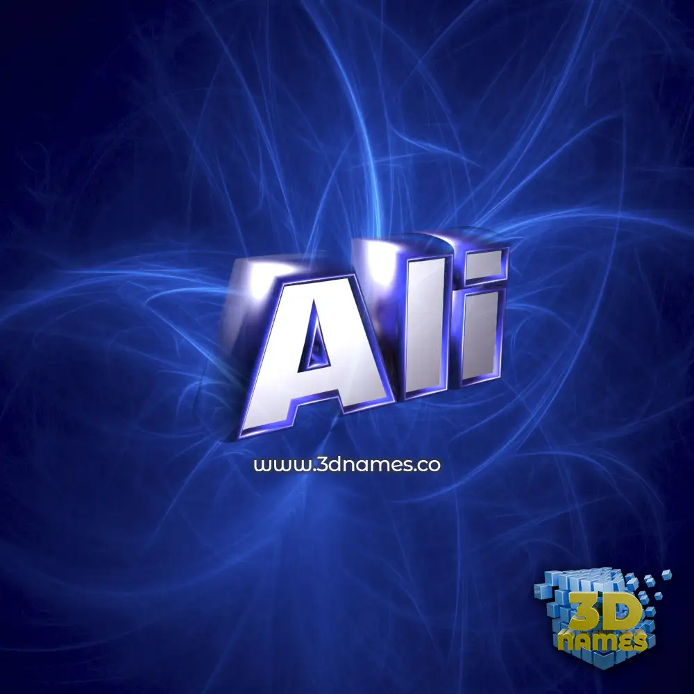 ali in Plasma style - 3D name wallpaper