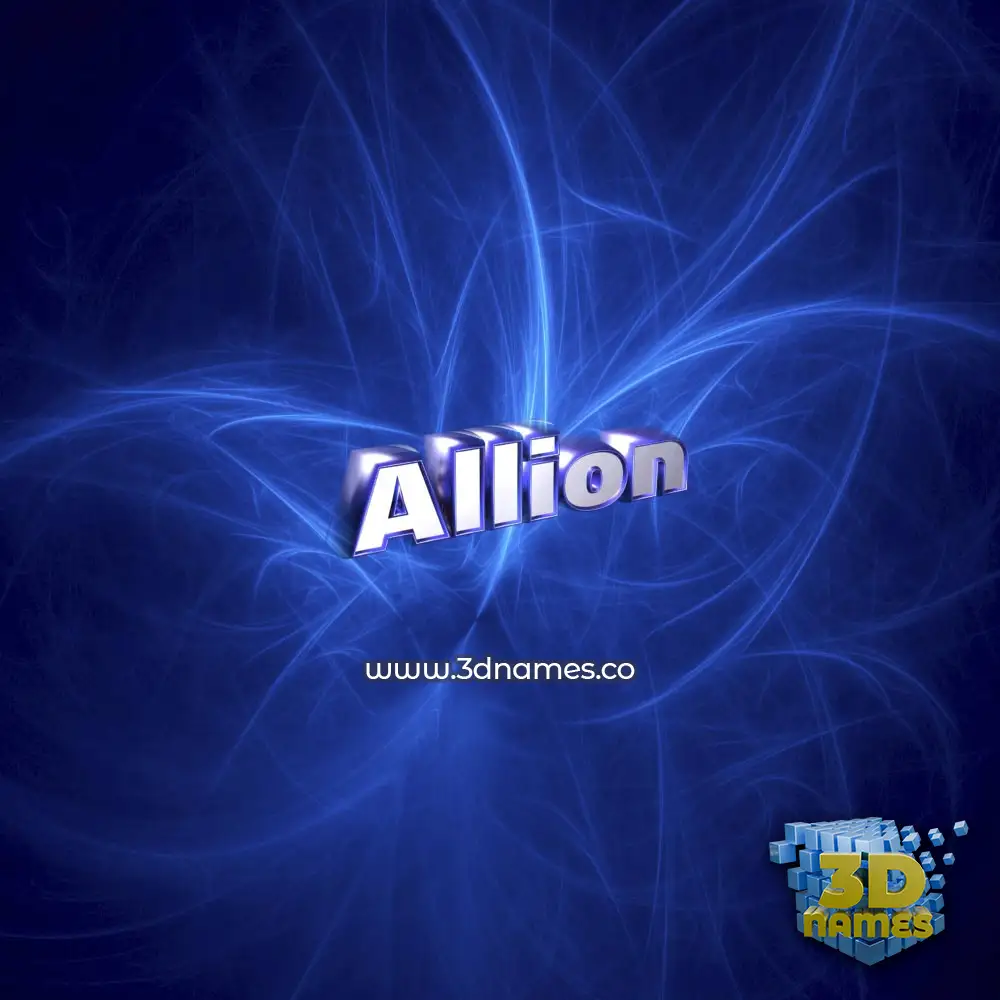 allion in Plasma style - 3D name wallpaper